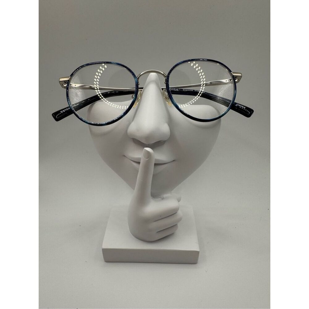 eyebobs Steevie eyeglass frames blue silver new without case